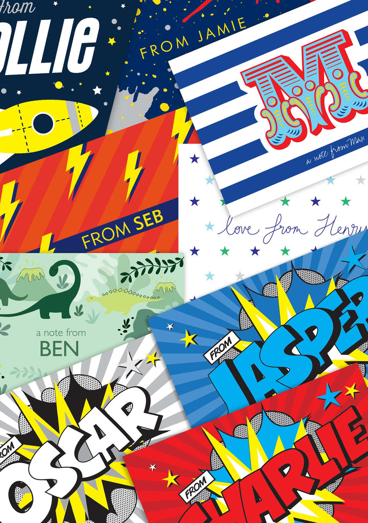 A6 Assorted Personalised Postcard Pack - BERTIE