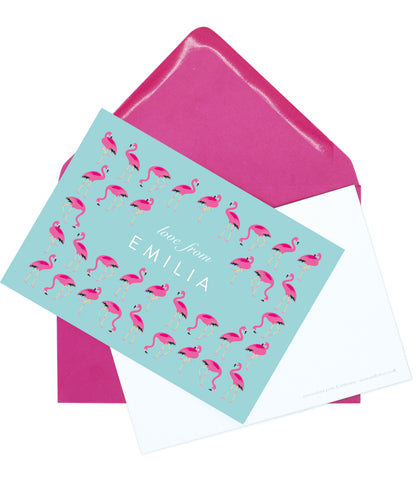 A6 'Flamingo' - Personalised Postcard Pack - EMILIA - Blank