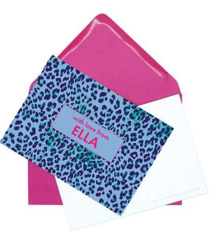 A6 'Leopard Print' - Personalised Postcard Pack - ELLA - Blank