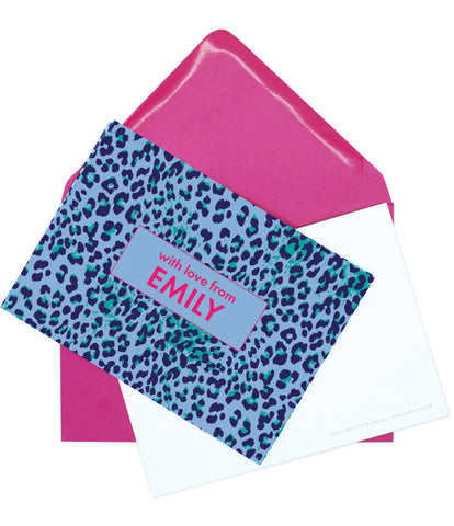 A6 'Leopard Print' - Personalised Postcard Pack - EMILY - Blank