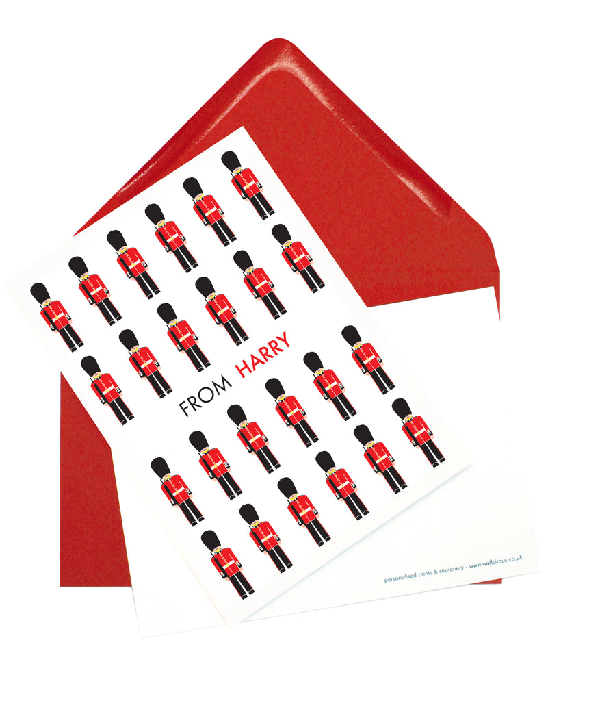 A6 'Soldiers' - Personalised Postcard Pack - HARRY (Scots Guards) - Lined