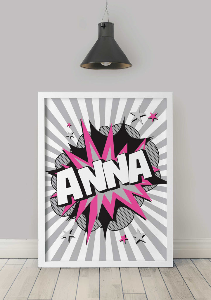 OUTLET PRINT: 297x400mm Comic Hero Mono - ANNA