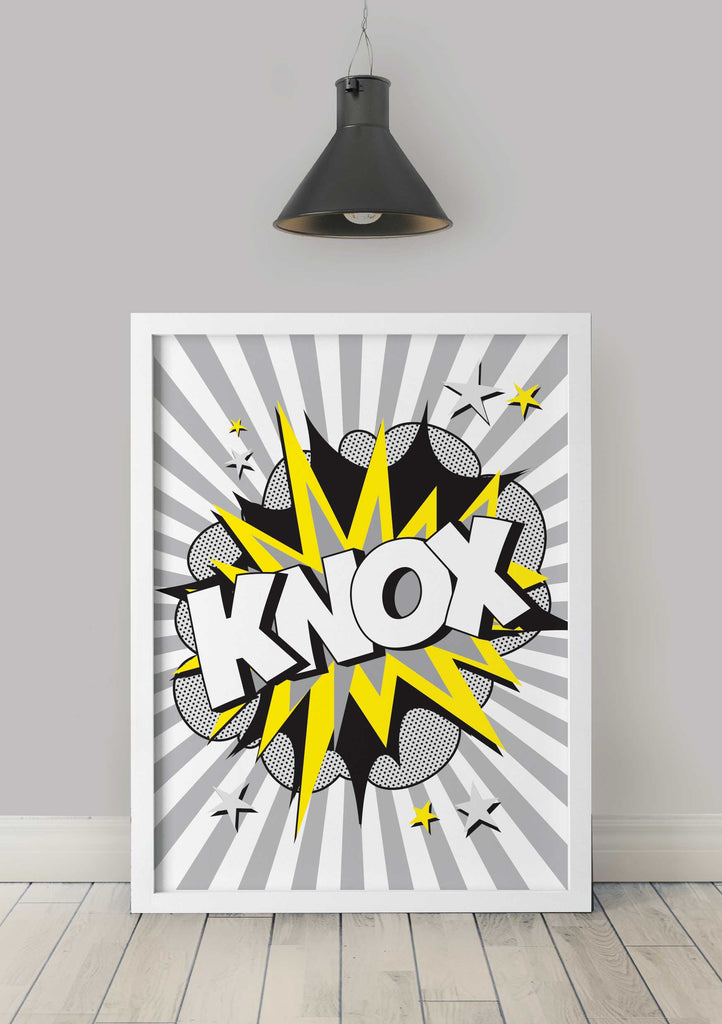 OUTLET PRINT: 297x400mm Comic Hero Mono - KNOX