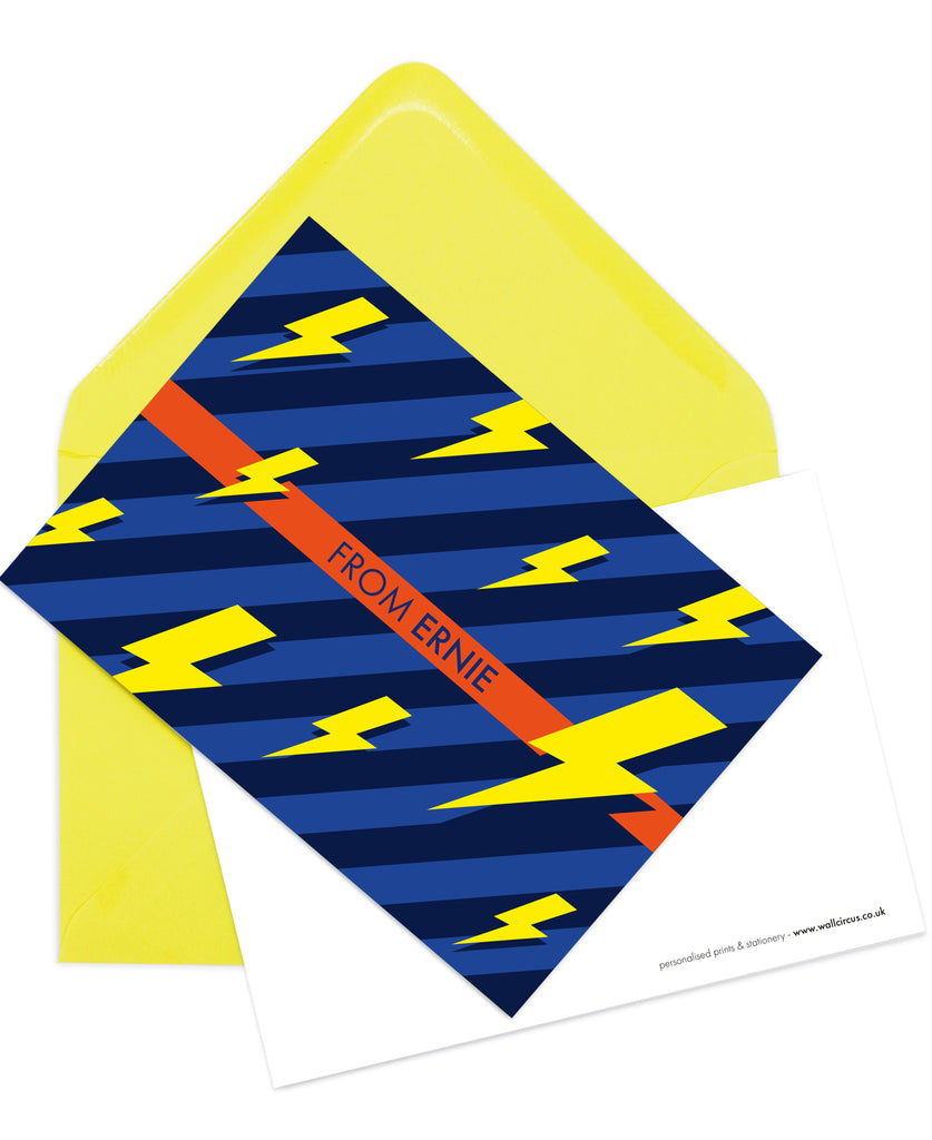 A6 'Lightning' - Personalised Postcard Pack - ERNIE - Blank