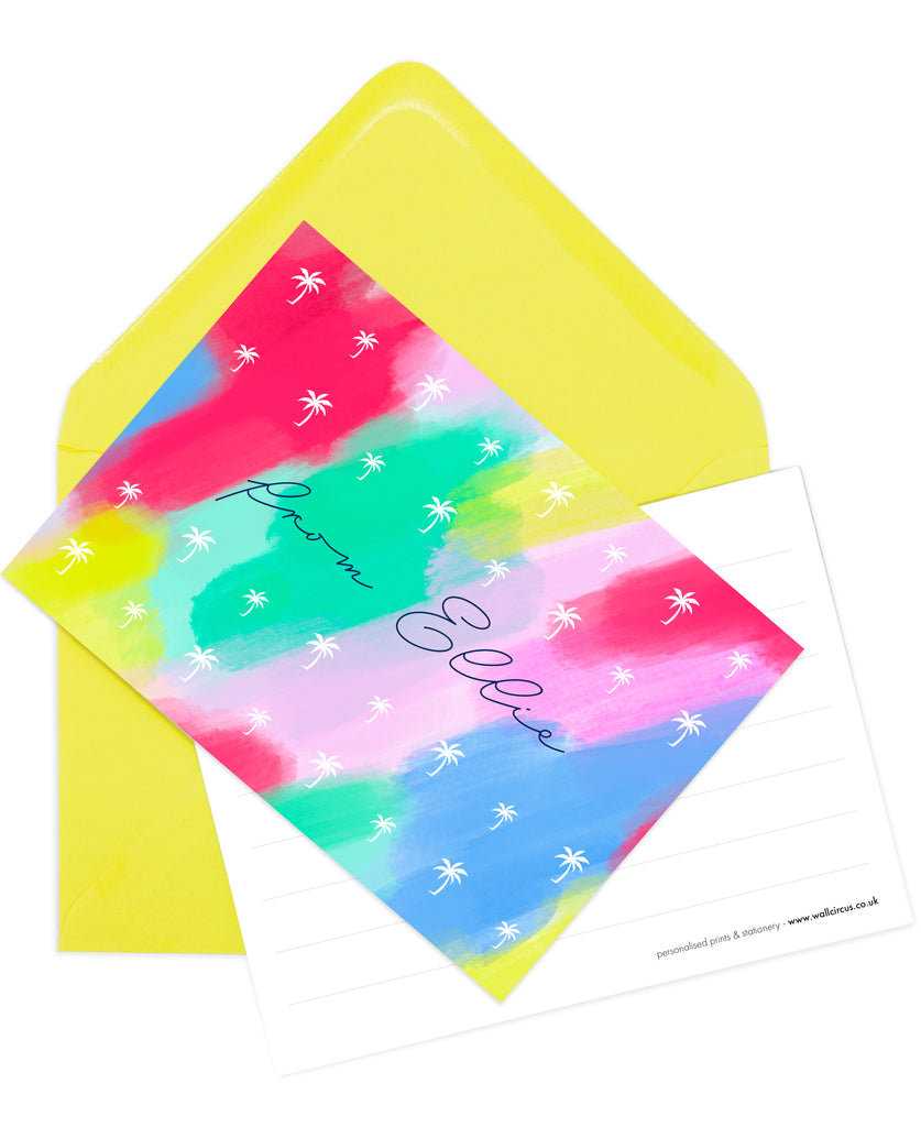 A6 'Palms' - Personalised Postcard Pack - ELLIE - Blank