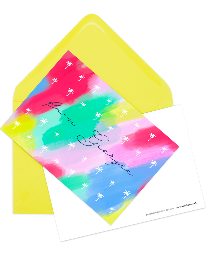 A6 'Palms' - Personalised Postcard Pack - GEORGIE - Blank