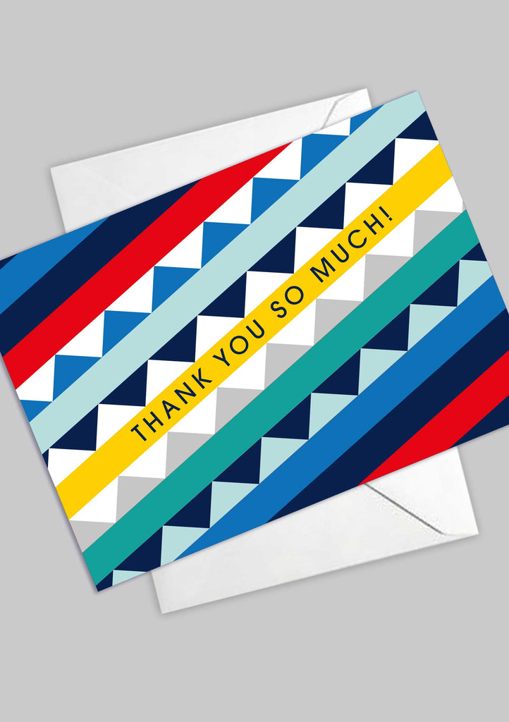 A6 'Thank You So Much!' postcards - Blue