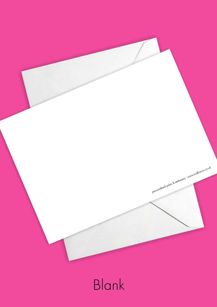 A6 Circus Monogram Personalised Postcard Pack - Pink & Mint