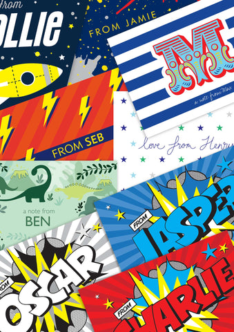 A6 Assorted Personalised Postcard Pack - HUGO