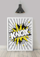 OUTLET PRINT: 297x400mm Comic Hero Mono - KNOX