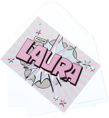 A6 Comic Hero Personalised Postcard Pack - Pastel