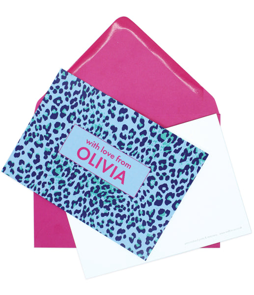 A6 Leopard Print Personalised Postcard Pack