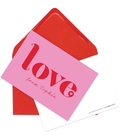 A6 'Love' - Personalised Postcard Pack - SOPHIE - Blank