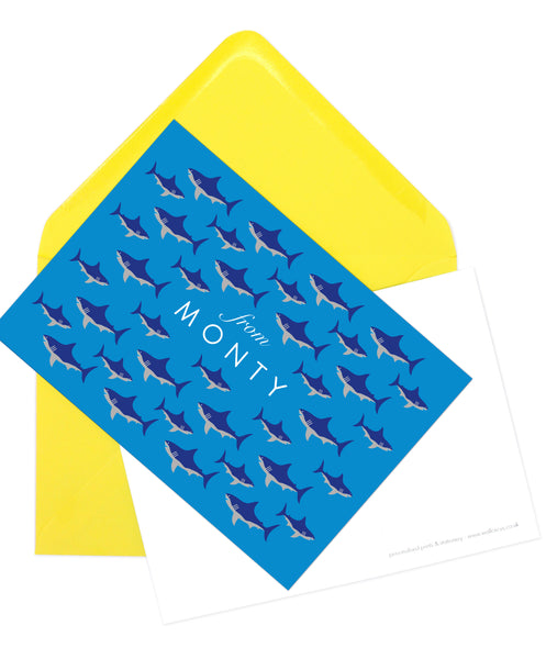A6 Shark Personalised Postcard Pack