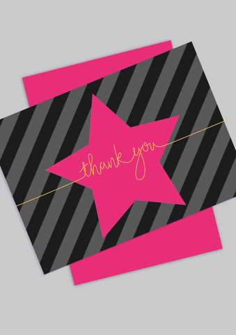 A6 Star 'Thank You' postcards