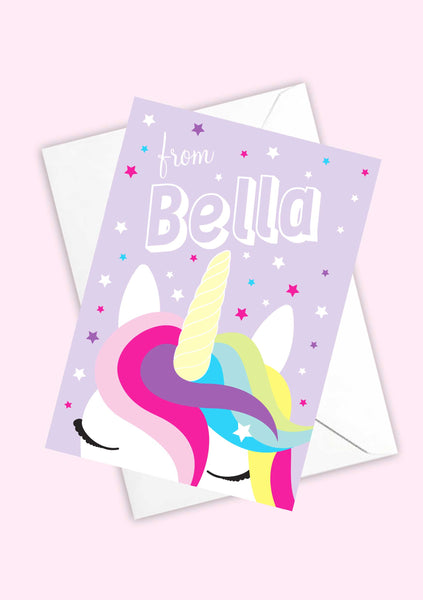 A6 Unicorn Dreams Personalised Postcard Pack